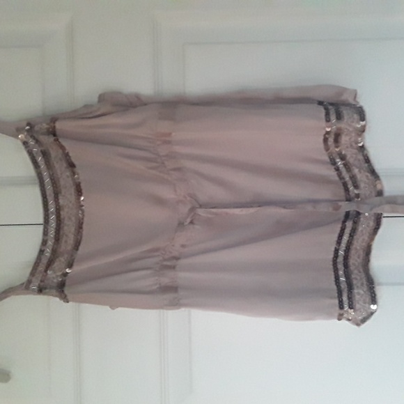 Jacob Connexion Silk Blush Sequin Tank Top Size Extra Small Cami - Picture 6 of 10